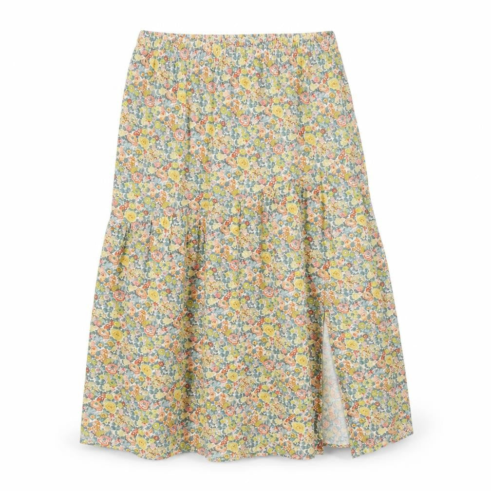 Marks & Spencer Womens Multicoloured Floral Viscose Flare Skirt Size 14 - Slit