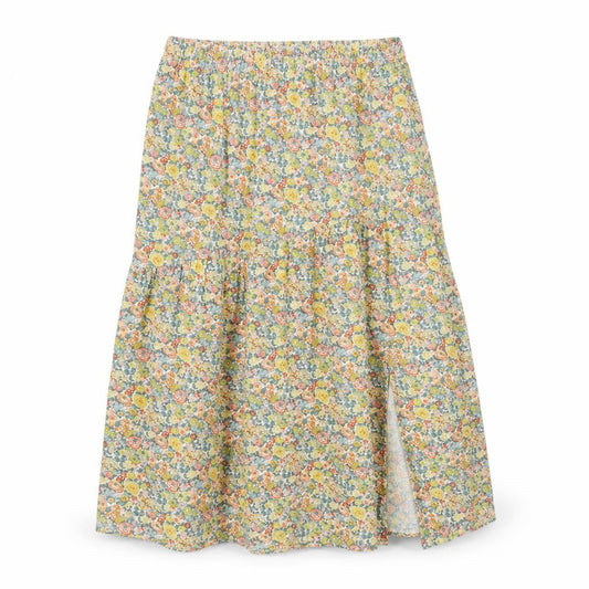 Marks & Spencer Womens Multicoloured Floral Viscose Flare Skirt Size 14 - Slit