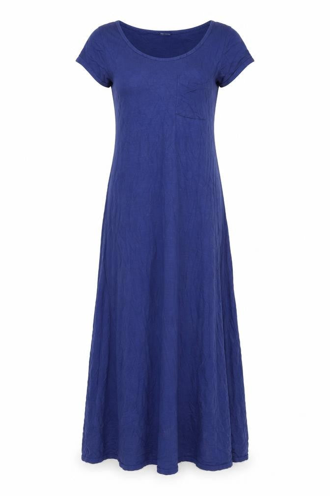 New Look Womens Blue Viscose Maxi Size 8 Round Neck Pullover