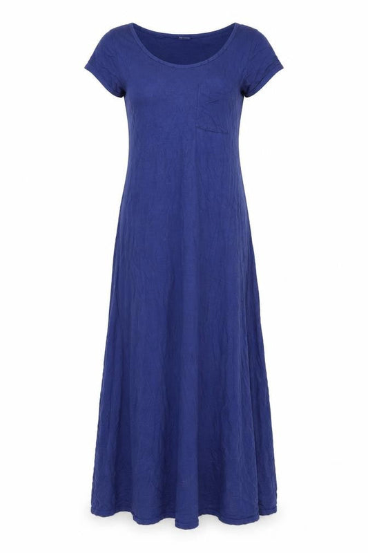 New Look Womens Blue Viscose Maxi Size 8 Round Neck Pullover