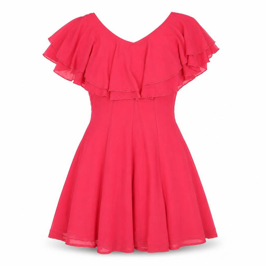 18 and East Womens Pink Polyester A-Line Size 10 Boat Neck Zip - Beading Detail Frill