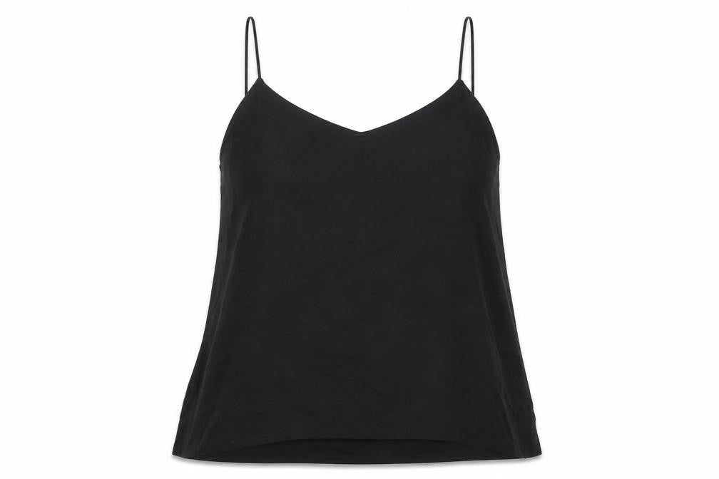 H&M Womens Black Polyester Basic Blouse Size 8 Scoop Neck