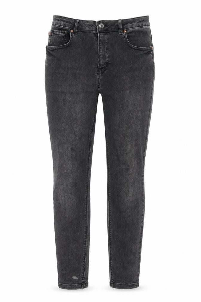 Denim & Co. Womens Grey Cotton Skinny Jeans Size 14 L26 in Regular Zip