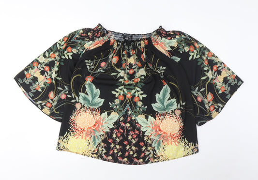 Julien Macdonald Womens Multicoloured Fair Isle Polyester Basic Blouse Size 12 Off the Shoulder