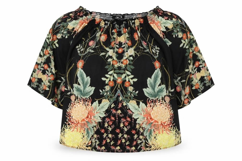 Julien Macdonald Womens Multicoloured Fair Isle Polyester Basic Blouse Size 12 Off the Shoulder