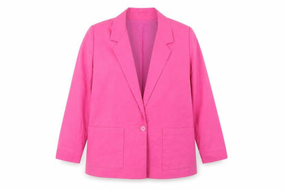 Topshop Womens Pink Jacket Blazer Size 10 Button - Pockets