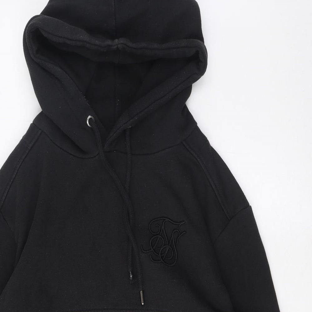SikSilk Mens Green Cotton Pullover Hoodie Size M - Logo