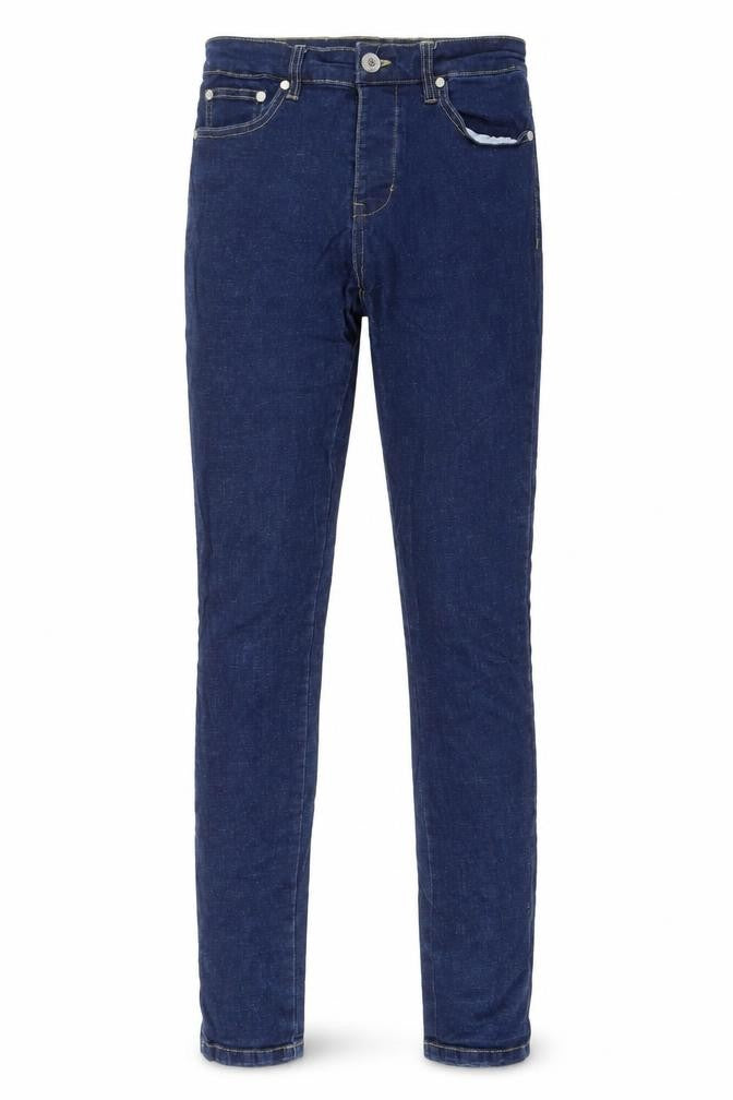 Boohoo Mens Blue Cotton Skinny Jeans Size 30 in L31 in Regular Zip - Pockets