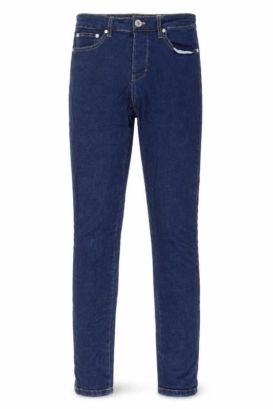 Boohoo Mens Blue Cotton Skinny Jeans Size 30 in L31 in Regular Zip - Pockets