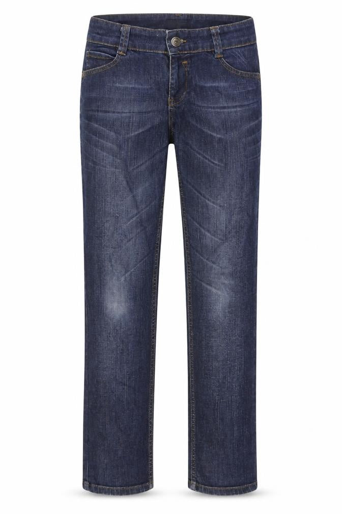 Miss Selfridge Womens Blue Cotton Straight Jeans Size 10 L30 in Regular Zip - Pockets