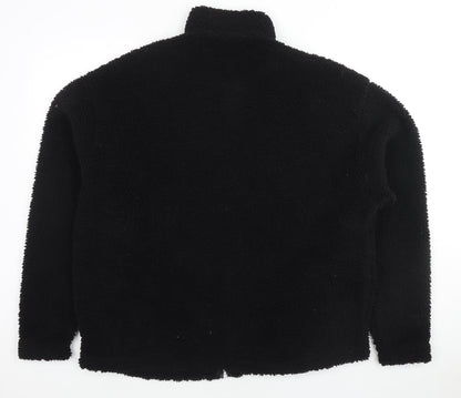 Back view of ASOS men’s black jacket, size S, zip