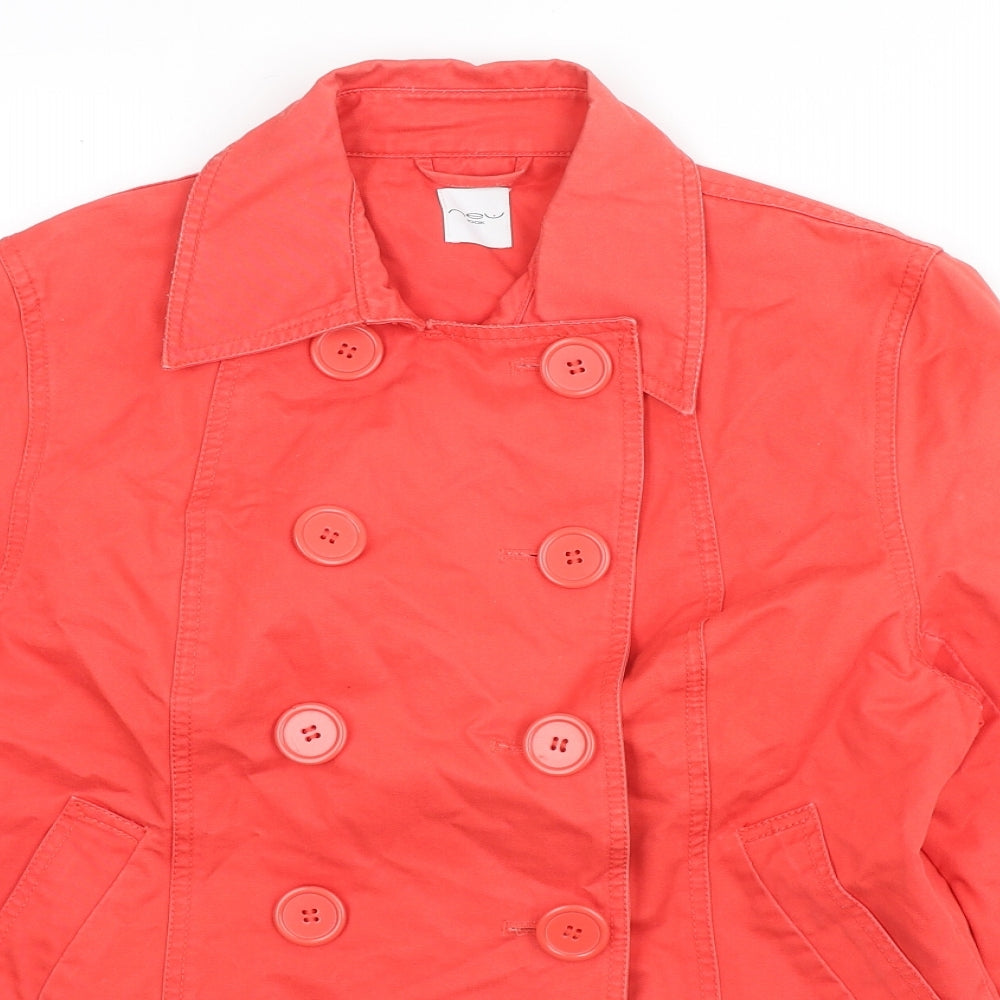 New Look Womens Red Jacket Size 14 Button