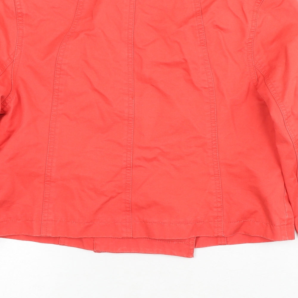 New Look Womens Red Jacket Size 14 Button