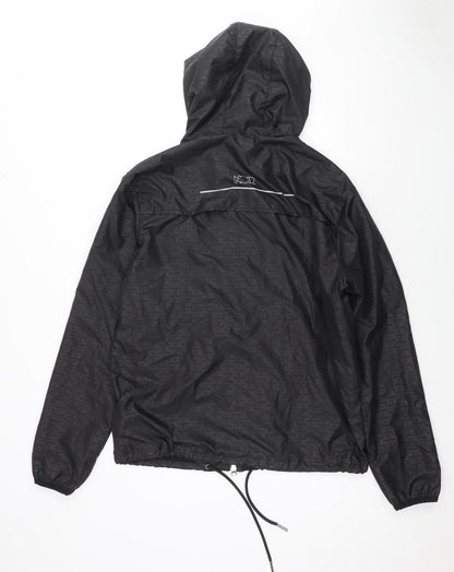 Noir Mens Black Geometric Jacket Size S Zip - Logo