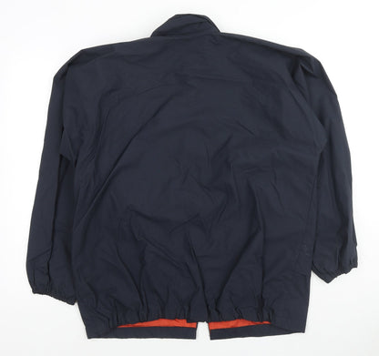 Highlander Mens Blue Rain Coat Jacket Size M Zip - Waterproof