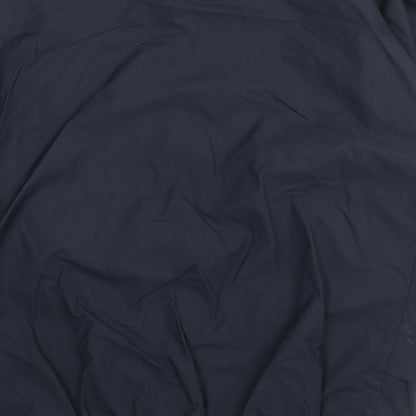 Highlander Mens Blue Rain Coat Jacket Size M Zip - Waterproof