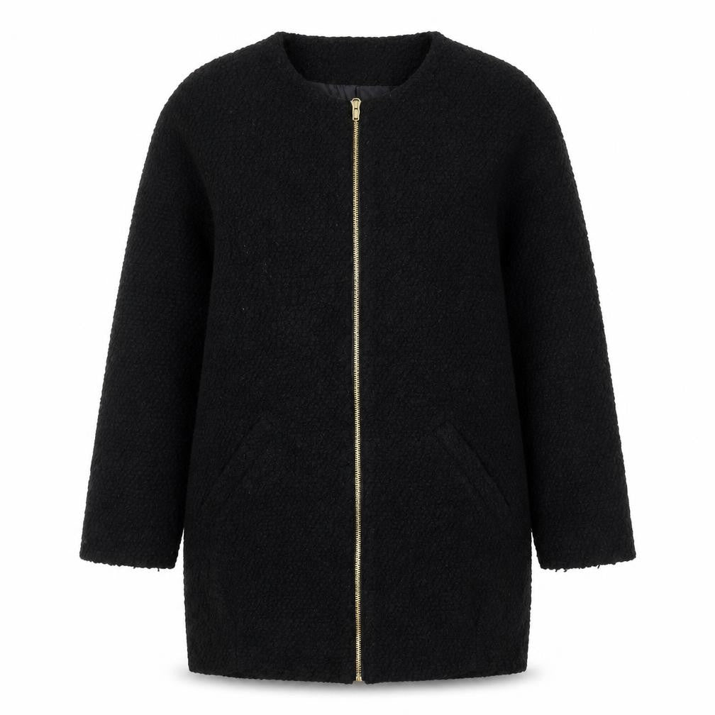 Golddigga Womens Black Overcoat Coat Size 8 Zip