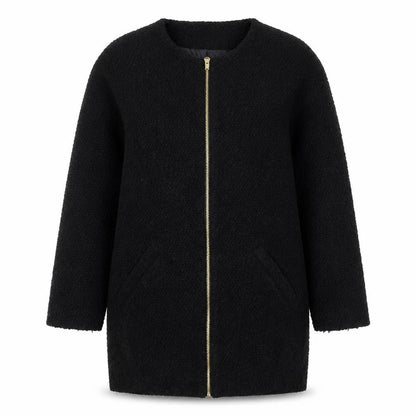 Golddigga Womens Black Overcoat Coat Size 8 Zip