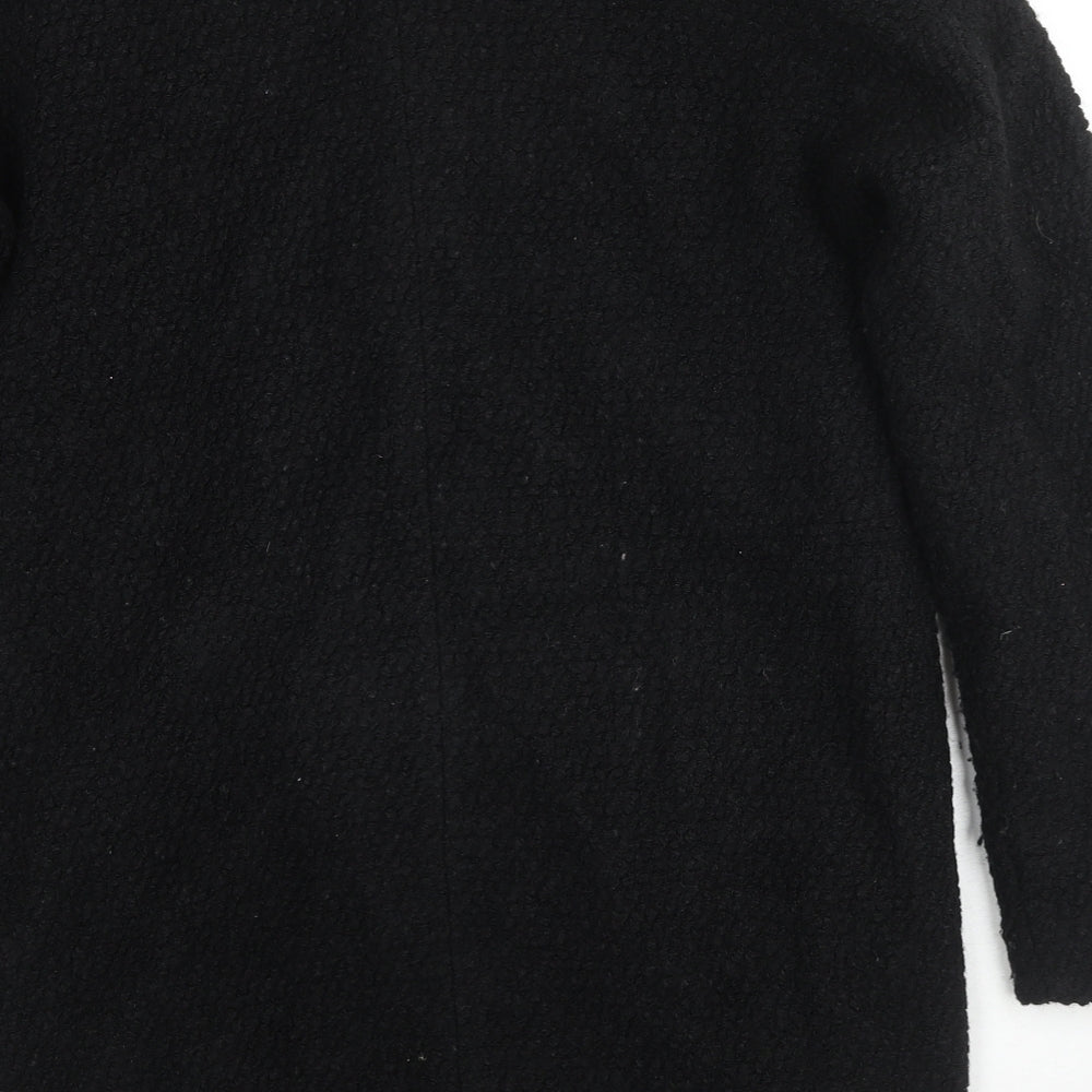 Golddigga Womens Black Overcoat Coat Size 8 Zip