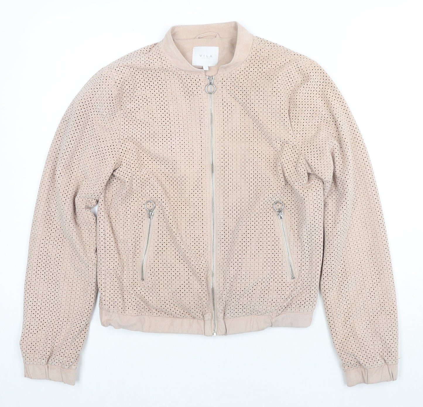 VILA Womens Pink Jacket Size S Zip