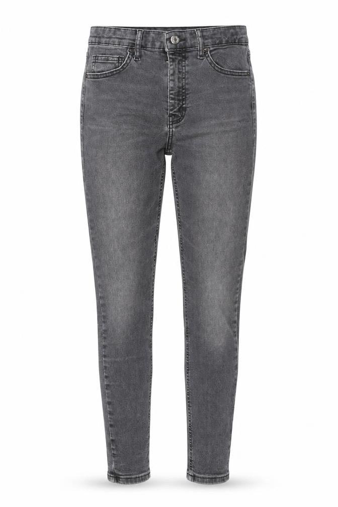 Topshop Womens Grey Cotton Skinny Jeans Size 28 in L32 in Regular Zip