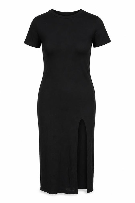 Nasty Gal Womens Black Viscose Pencil Dress Size 10 Round Neck Pullover
