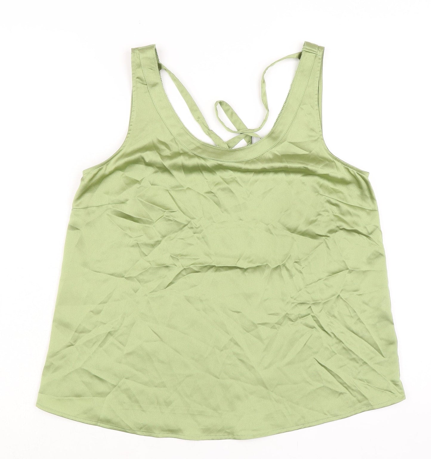 Marks and Spencer Womens Green Polyester Camisole Blouse Size 10 Round Neck