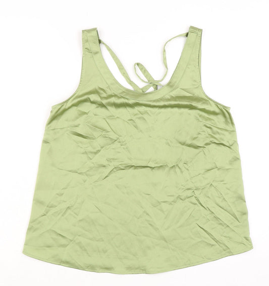 Marks and Spencer Womens Green Polyester Camisole Blouse Size 10 Round Neck