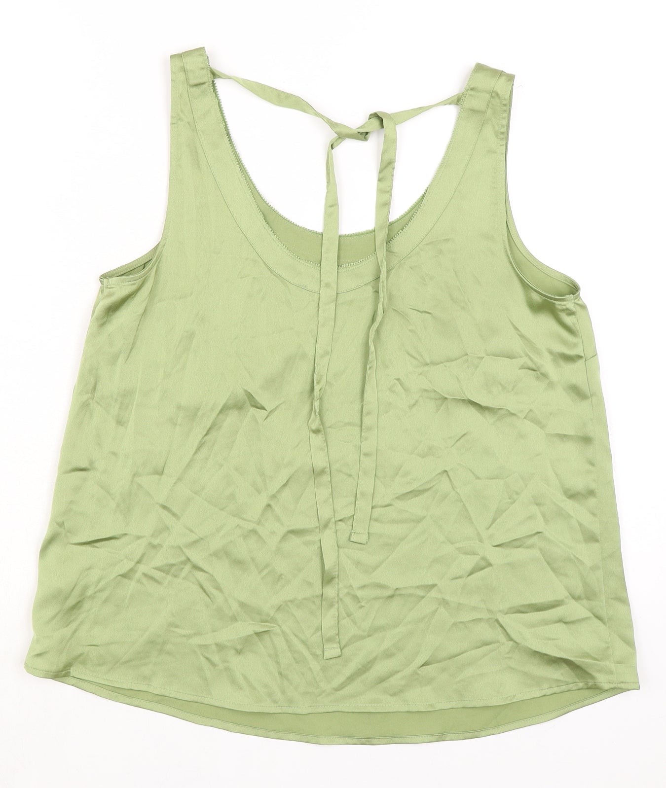 Marks and Spencer Womens Green Polyester Camisole Blouse Size 10 Round Neck