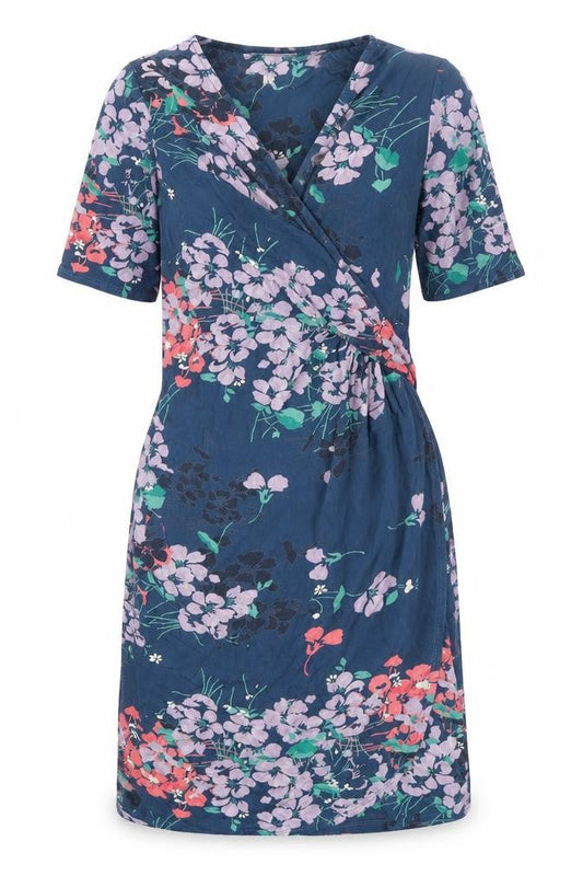 Monsoon Womens Multicoloured Floral Viscose A-Line Size 10 V-Neck Pullover - Wrap