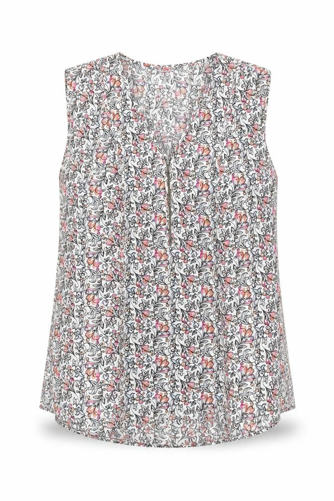 Warehouse Womens Multicoloured Floral Polyester Basic Blouse Size 12 V-Neck