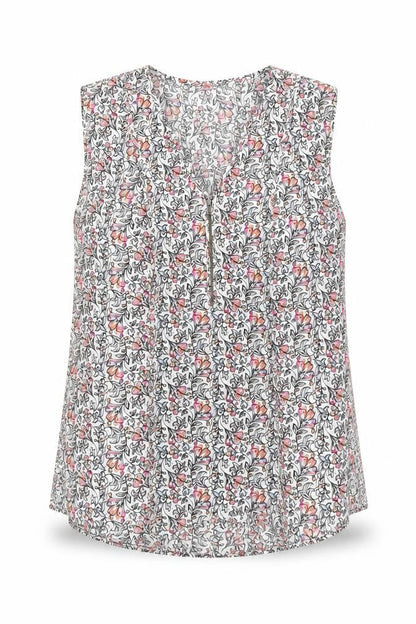Warehouse Womens Multicoloured Floral Polyester Basic Blouse Size 12 V-Neck