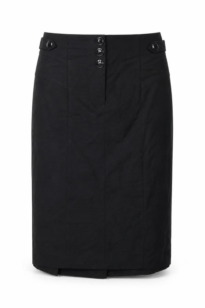 NEXT Womens Black Polyester A-Line Skirt Size 10 Zip - Pleated