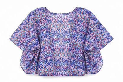 Divided by H&M Womens Multicoloured Polyester Kimono Blouse Size S V-Neck - Shear