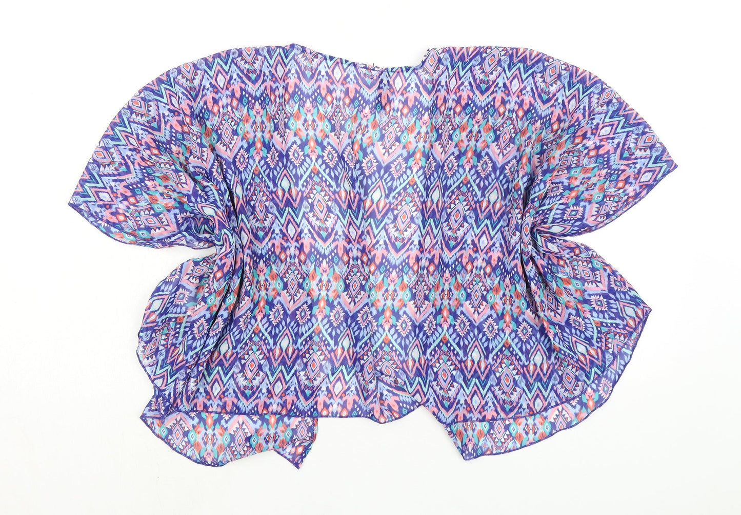 Divided by H&M Womens Multicoloured Polyester Kimono Blouse Size S V-Neck - Shear