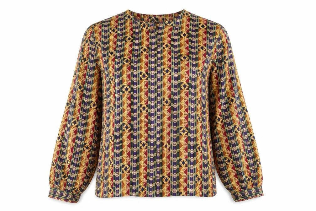 Yres St. Clair Womens Multicoloured Polyester Basic Blouse Size 12 Round Neck
