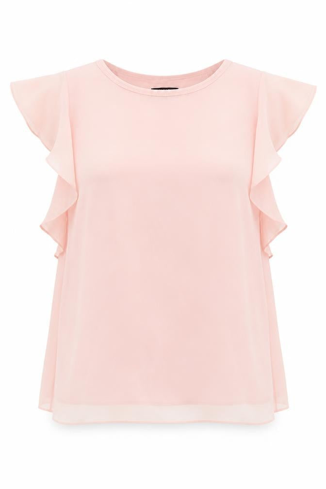 Debenhams Womens Pink Viscose Basic Blouse Size 16 Boat Neck - Layered