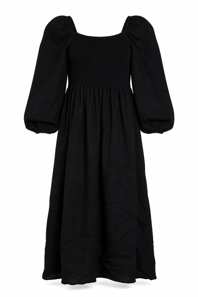 Marks & Spencer Womens Black Viscose Maxi Size 6 Square Neck Pullover