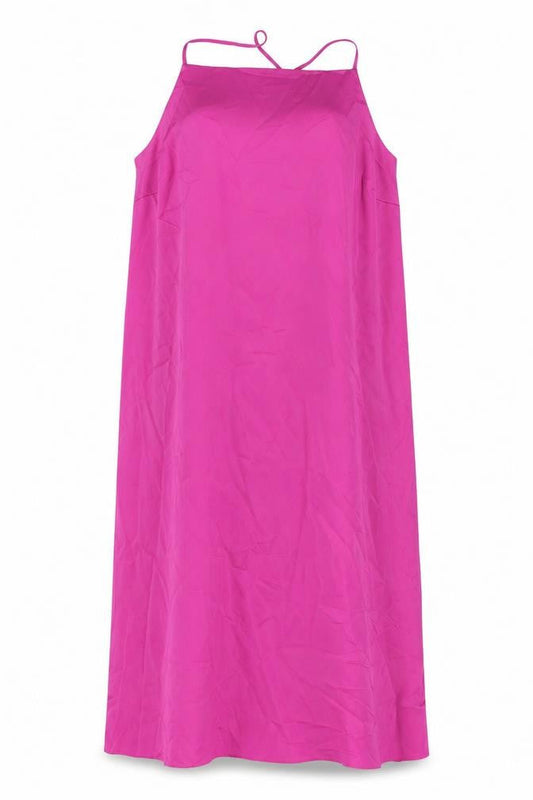 Marks & Spencer Womens Pink Polyester Maxi Size 22 Square Neck Pullover