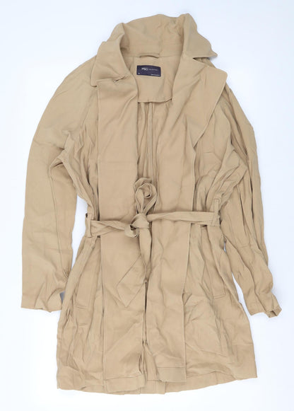 Marks & Spencer Womens Beige Jacket Blazer Size 10 Tie