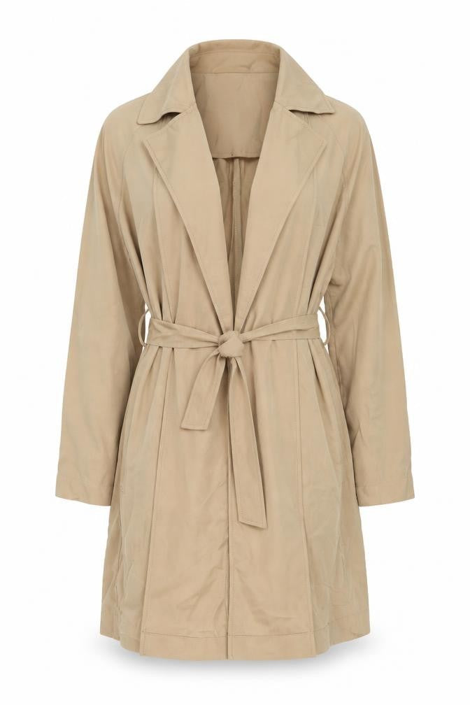 Marks & Spencer Womens Beige Jacket Blazer Size 10 Tie