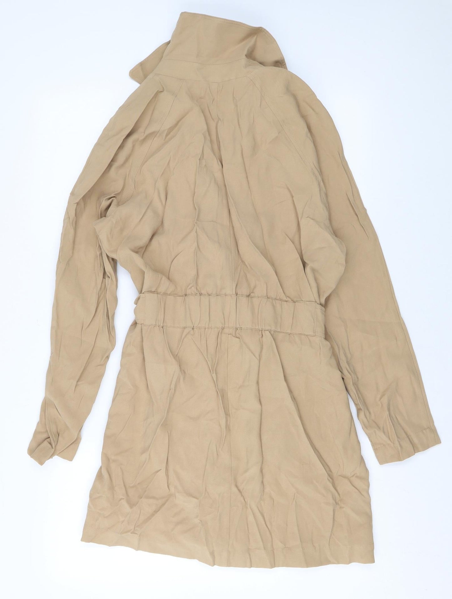 Marks and Spencer Womens Beige Jacket Blazer Size 10 Tie