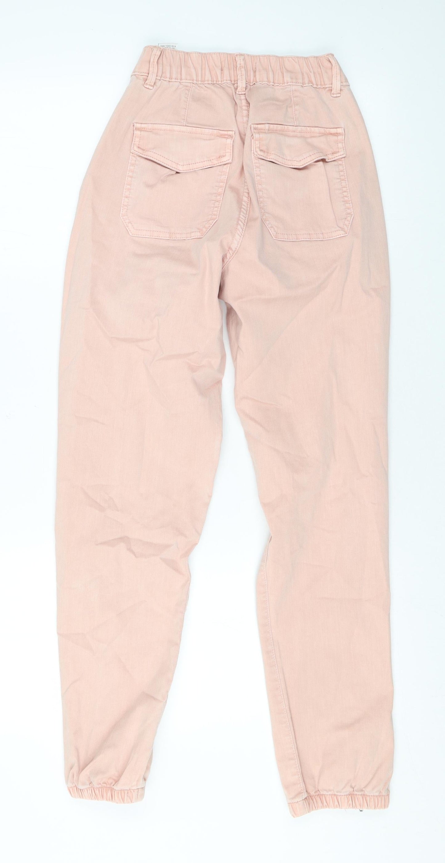 Marks and Spencer Womens Pink Cotton Skinny Jeans Size 6 L27 in Regular Zip