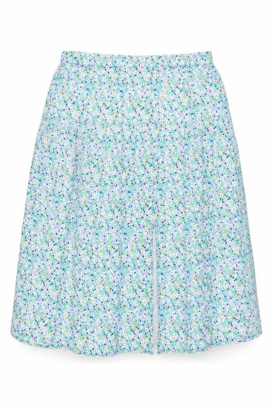 Marks & Spencer Womens Blue Floral Viscose Flare Skirt Size 22