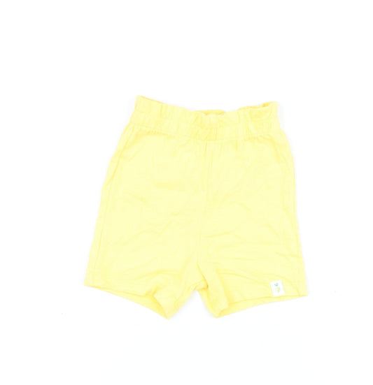 Marks and Spencer Girls Yellow Cotton Shorts Outfit/Set Size 9-12 Months Pullover