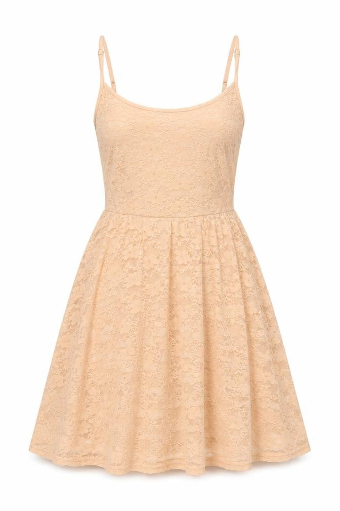 ASOS Womens Pink Floral Nylon Skater Dress Size 6 Scoop Neck Pullover