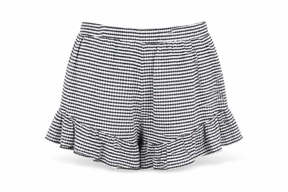 Simply Be Womens Black Striped Polyester Basic Shorts Size 18 Regular Pull On