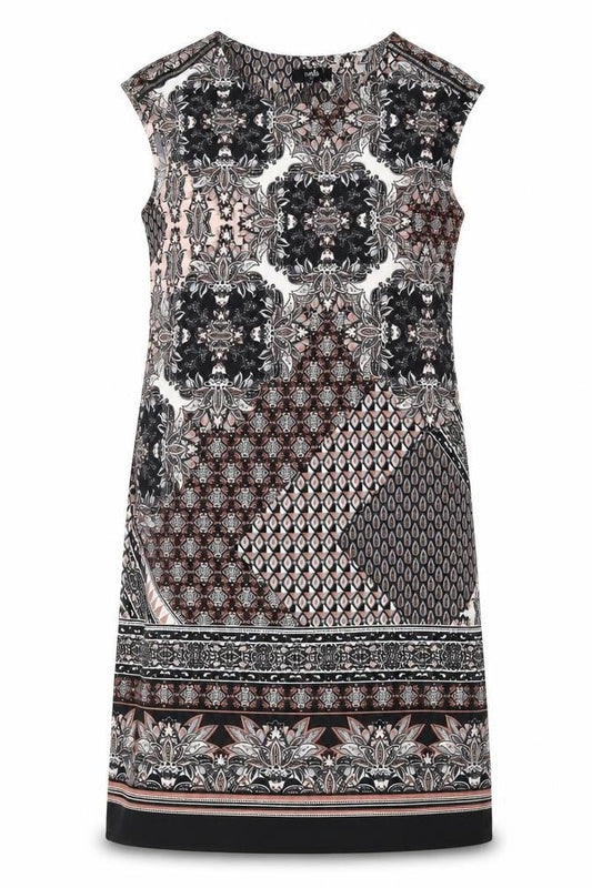 Wallis Womens Multicoloured Geometric Polyester Ball Gown Size M Round Neck Pullover