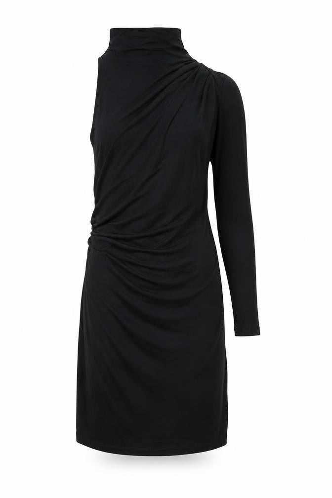 Zara Womens Black Viscose Bodycon Size M Mock Neck Pullover