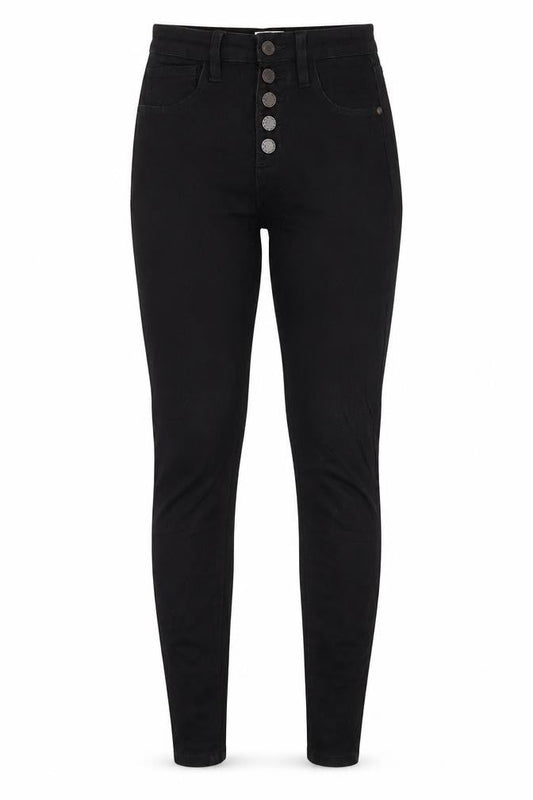 Paige Womens Black Cotton Skinny Jeans Size 26 in L28 in Regular Button